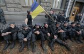 Военные нацгвардии прекратили пикет у здания администрации президента Украины